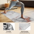 thumbnail image 4 of White Gray Rose Gold Marble Pattern Hot Yoga Mat Towel Non Slip for Hot Yoga - Quick-Drying Yoga Mat Cover with 4 Corner Pockets with Travel Bag - Hot Yoga Towel Non Slip 70"x26", 4 of 6
