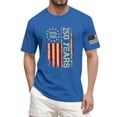 thumbnail image 2 of IYYVV Men's 4th of July Short Sleeve T-Shirt 2026 Flag Anniversary Tops Patriotic Independence Day Top Star Stripes Tee Blue 3XL, 2 of 6
