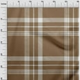 thumbnail image 3 of oneOone Georgette Viscose Brown Fabric Check Quilting Supplies Print Sewing Fabric By The Yard 42 Inch Wide, 3 of 4