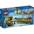 thumbnail image 5 of LEGO City Race Boat Transporter 60254 Vehicle Building Set for Kids (238 Pieces), 5 of 10