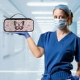 thumbnail image 4 of Jiueut Flower Butterfly Stethoscope Storage Bag Storage Bags with Zipper for Travel Stethoscope Case Kit Supplies for Nursing Student Stethoscope Bag with Carrying Handle, 4 of 7