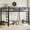Black, variant on Twin Size Metal Loft Bed with Easy Climbing Ladder and Guardrails, Space-Saving for Dorm Bedroom, White