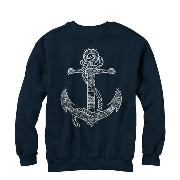 Men's Lost Gods Henna Anchor Sweatshirt Navy Blue Medium