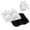 Black, variant on Halloween Pumpkin Shape Silicone Ice Cube Tray - 4 Large Square Molds for Festive Drinks