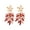 Red, variant on LongcreekX Leaf Cluster Earrings for Women, Leaf Chandelier Earrings, Pearl Floral Leaf Statement Dangle Earrings Hypoallergenic, Bohemian Hawaiian Flower Earrings, Cute Tree Leaf Earrings