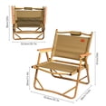thumbnail image 4 of Portable Foldable Wood Chair Ultralight Leisure Chair Nap Beach Chair, 4 of 8