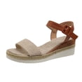 thumbnail image 4 of Mujeres Plataforma Sandalias ESPADRILLE Sandalias de cuña abiertas Sandalias sandalias casuales para la playa de verano, 4 of 7