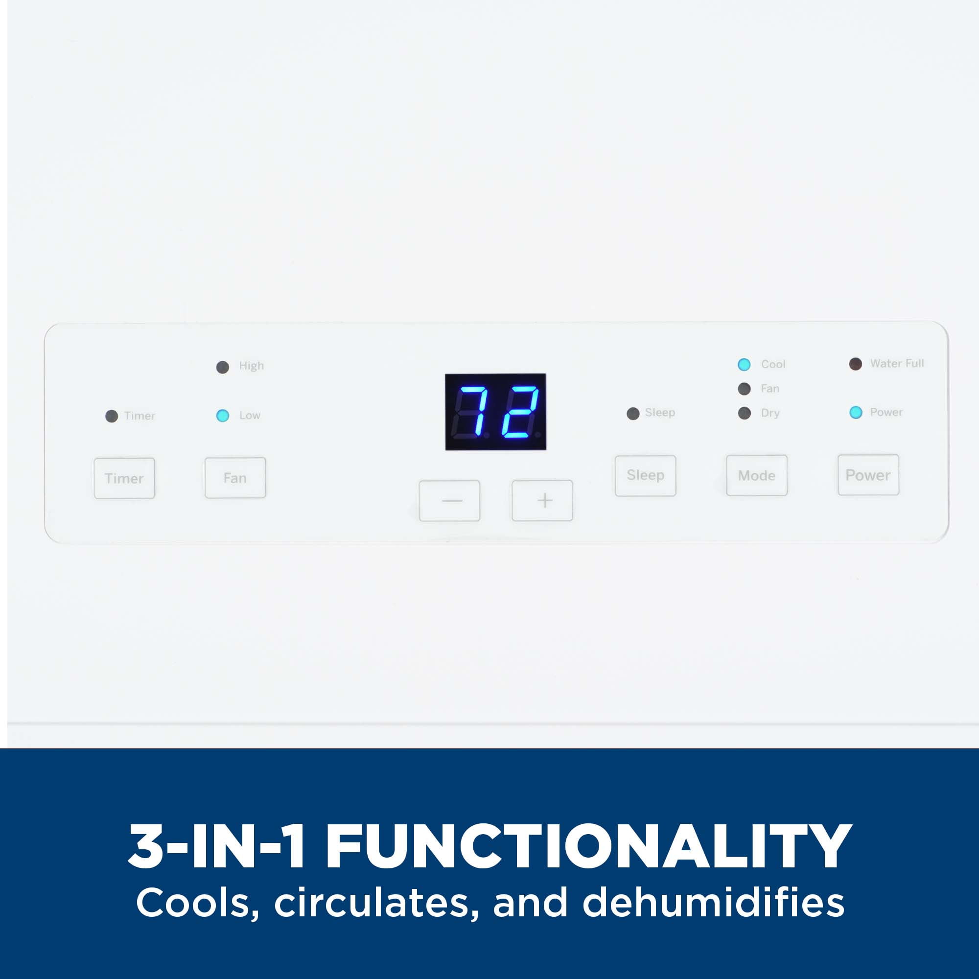 GE 6,100 BTU Portable Air Conditioner for Rooms up to 250 Sq ft., 3-in-1 Functionality with Remote