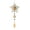 Rose Gold, variant on Vickerman 6.5" Mocha Jewel Metal Star with Dangle Christmas Ornament