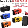 thumbnail image 3 of Radio Multifonction Extérieure Manivelle Solaire USB FM/ AM/ NOAA WB Radios Météo d'Urgence Lampe de Poche LED Récepteur de Banque d'Alimentation Noir avec Sac, 3 of 6