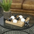 thumbnail image 2 of DecMode 12" x 4" Brown Wood Tic Tac Toe Dimensional Game Set with 3D Black and White Game Pieces, 1-Piece, 2 of 12