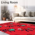 thumbnail image 2 of ODIKA 4'x6' Machine Washable Non-Slip Area Rug, Animal Embroidery Project with Complete Crafting Supplies High Traffic Rug with Pad, Red, 724945, 2 of 8