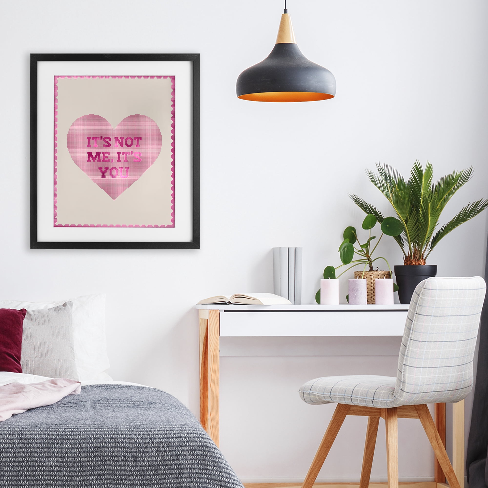 Stupell Industries Not Me It's You on Heart Black Framed Print Under Glass, design by Lil' Rue