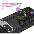 thumbnail image 5 of [PST] Google Pixel 8 Ring Case, Anti-Drop Hybrid Magnetic Hard Kickstand Case Cover with Ring Stand, 5 of 5