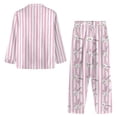 thumbnail image 4 of Kuiaobaty Rabbit Mushroom Print Pajamas Set for Women's Comfy Pajamas Long Sleeve Loungewear Button Down Sleepwear and Pants with Pocket Plus Size, XS, 4 of 7
