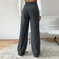 thumbnail image 5 of GILIGEGE Corduroy Pants for Women Winter Wide Leg Corduroy Pants with Pockets Warm Baggy Sweatpants High Waisted Straight Wide Leg Trousers Comfy Work Pants Soft Cozy Palazzo Teacher Pant Grey S, 5 of 6