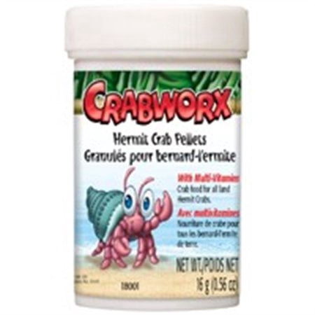 (2 Pack) Crabworx Hermit Crab Pellets 0.56 oz (Best Hermit Crab Food)