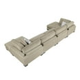 thumbnail image 5 of Lexicon Corydon Microfiber 4-Piece Modular Sectional with Chaise in Brown, 5 of 6