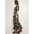 thumbnail image 6 of LASCANA Women's Printed Puff Sleeve Maxi Dress Smocking, 6 of 6
