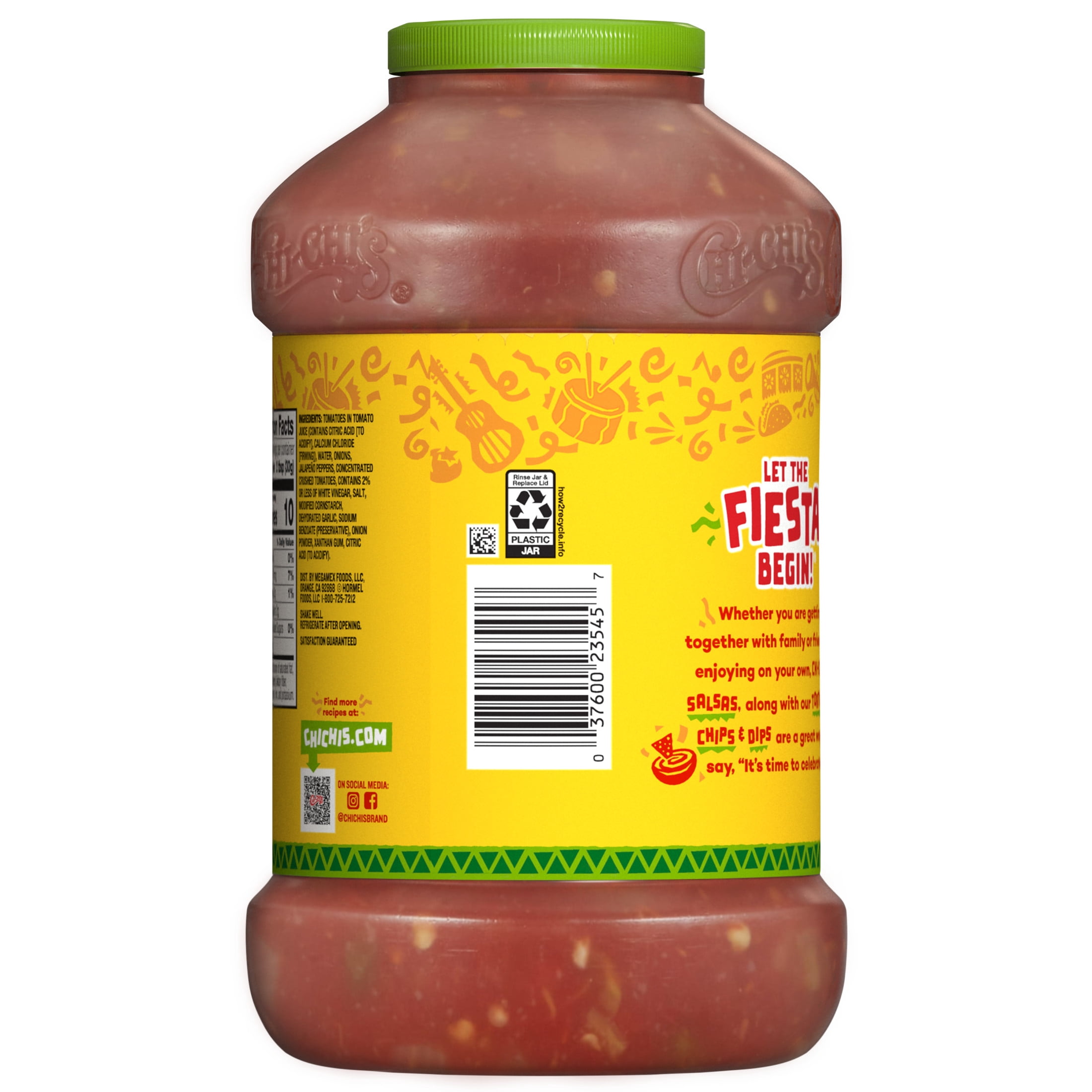 CHI CHI'S Thick & Chunky Mild Salsa, Gluten Free, Chip Dip, Large 60 oz Plastic Jug