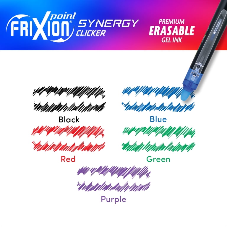 FriXion Synergy Erasable Gel Pens, 0.5mm, 5 Pack photo 5
