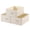 Beige-18½"x13½"x8½", variant on Beige 16"x9½"x6¾" Linen Cotton Storage Baskets, 3 Pack