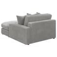 thumbnail image 6 of Pemberly Row Modern Velvet Upholstered Reversible Sectional Morning Fog, 6 of 15