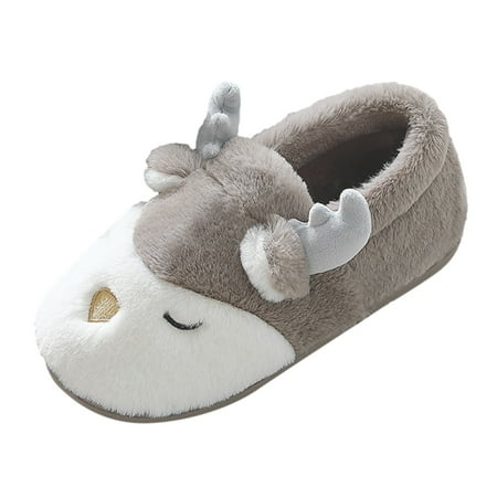 

Slippers For Men Cute Deer Heel Slippers For Winter Warm House Slippers