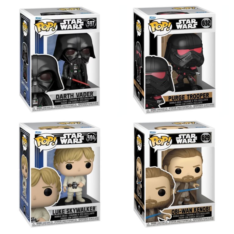 レア限定品含む　スターウォーズ　funko pop 4点 Funko Pop! 4 Pack Star Wars Bobble-Heads: Darth Vader, Purge