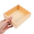thumbnail image 3 of HOOWIFFY 1Pcs Light Yellow Rectangular Wooden Sake Cup Box Organizer Box for Sushi Restaurants Storage, 3 of 7