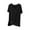 Black, variant on Women's Plus Size Modal Lounge Top - V-Neck Solid Color with Lace Trim Short Sleeve Design, Soft Breathable Loungewear