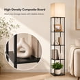 thumbnail image 5 of DAYBETTER 69”Floor Lamp With Shelves, 3 Color Temperature Corner Display Bookshelf Lamp, 9W LED Bulb Include, Black Shelf Floor Lamp for Living Room, Bedroom, Office, Corner, 5 of 7
