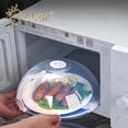 thumbnail image 1 of 1PC Food Microwave Splash Guard 2 Pack Microwave Splatter Cover Transparent Cover Microwave Plate Cover Lid With Handle And Adjustable Steam Vents Holes Keeps Microwave Oven Clean, 1 of 8