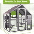 thumbnail image 5 of BUTINGLALE Catio Outdoor Cat Enclosures Wooden Cat House with Rest Houses, Platforms, Bridge, and Waterproof UV Cover - 55" D, 5 of 6