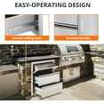 thumbnail image 4 of 18" W x 23" H x 23" D Outdoor Kitchen Drawers with Paper Towel Holder - Box Frame Style Flush Mount BBQ Drawers, Stainless Steel for Outdoor Kitchen & Patio Grill Station, Durable Double Access Storag, 4 of 7