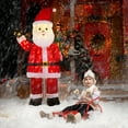 thumbnail image 4 of Zimtown 6ft Christmas Santa Lighted Outdoor Decoration Collapsible, 4 of 8