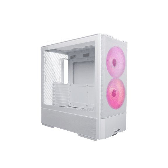 LIAN LI LANCOOL 207 Compact ATX RGB Gaming Computer Case, Tower Chassis w/ 2x140mm ARGB,2x120mm PWM Fans Pre-Installed, USB Type-C Port, Tempered Glass Side Panel (White) -- LANCOOL 207RW