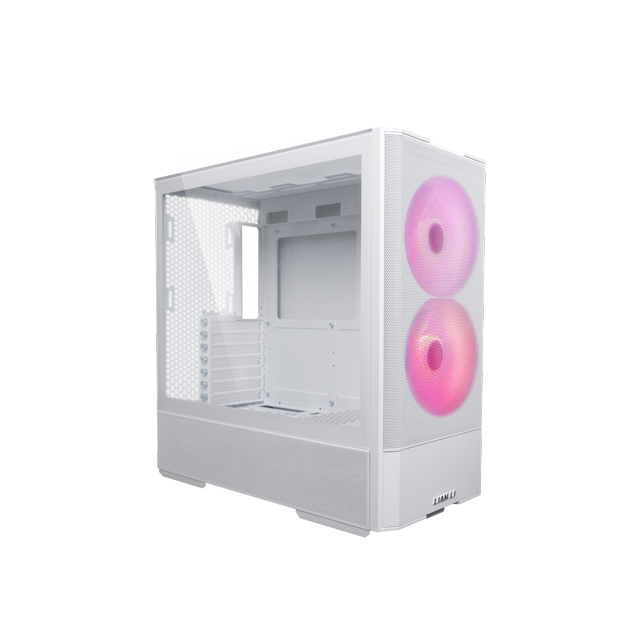 LIAN LI LANCOOL 207 Compact ATX RGB Gaming Computer Case, Tower Chassis w/ 2x140mm ARGB,2x120mm PWM Fans Pre-Installed, USB Type-C Port, Tempered Glass Side Panel (White) -- LANCOOL 207RW
