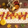 thumbnail image 3 of Fall Table Runner Thanksgiving Maple Leaves Table Runners Gradient Orange Fallen Leaf Cotton Linen Dresser Scarf Kitchen Dining Table Decor for Fall Holiday Party Decor 13x72 Inch, 3 of 9
