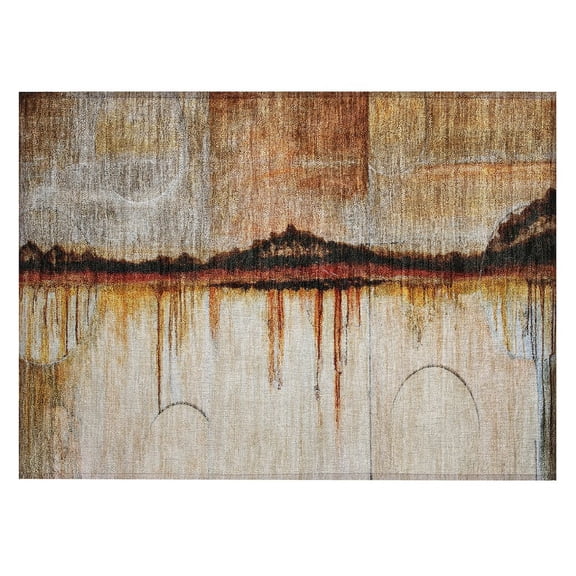 Dalyn Rugs Machine Washable Indoor/Outdoor Chantille ACN2059 Paprika 1'8" x 2'6" Rug
