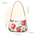thumbnail image 3 of FORMRS Womens Shoulder Bag with Chain Strap Clutch Purse Cute Tote Handbag, White Apple Pattern, 3 of 7