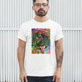 thumbnail image 3 of Tee Hunt Dean Russo Colorful Parrot T-Shirt Exotic Bird Beak Feather Men's Tee, White, 4X-Large, 3 of 5