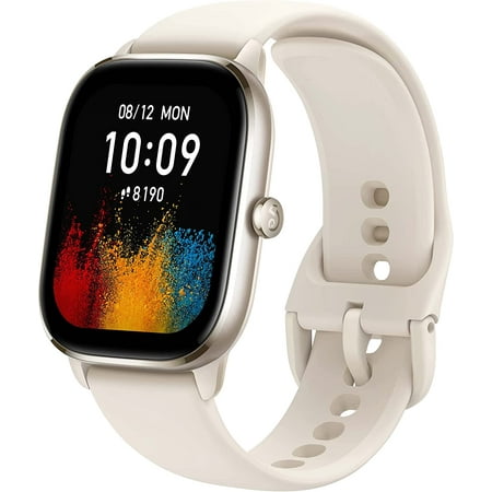 Amazfit GTS 4 Mini Smart Watch: Fitness Tracker with 120+ Sport Modes-White - Silicone watchband
