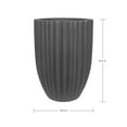 thumbnail image 4 of Ecobo 21.3" Tall, Eco-Friendly Round Pot Planter, Cocoa Indoor/Outdoor use, Durable, Versatile & Lightweight, Designed by Brazilian Artisans, Contemporary All-Weather Design – Dark Gray, 4 of 4