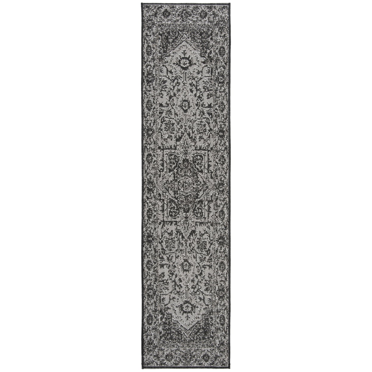SAFAVIEH Beach House Orville Indoor/Outdoor Area Rug Light Grey/Charcoal, 5'3" x 7'6"