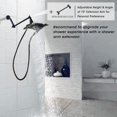 thumbnail image 4 of Dual Shower Head Combo Set, Handheld Showerhead Rainfall Shower Head Combo with Black Face, 60 Inch Long Stainless Steel Shower Hose, 4 of 5