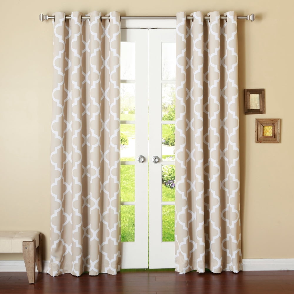 Best Home Fashion Moroccan Print Room Darkening Single Curtain Panel