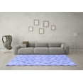 thumbnail image 3 of Ahgly Company Machine Washable Indoor Square Abstract Blue Modern Area Rugs, 3' Square, 3 of 4