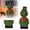 Green, variant on Christmas Snowman Topiary, Artificial Snowman Shaped Boxwood Tree with Santa Hat, Topiary for Outdoor Indoor Porch Decor Holiday Home and Garden Styling