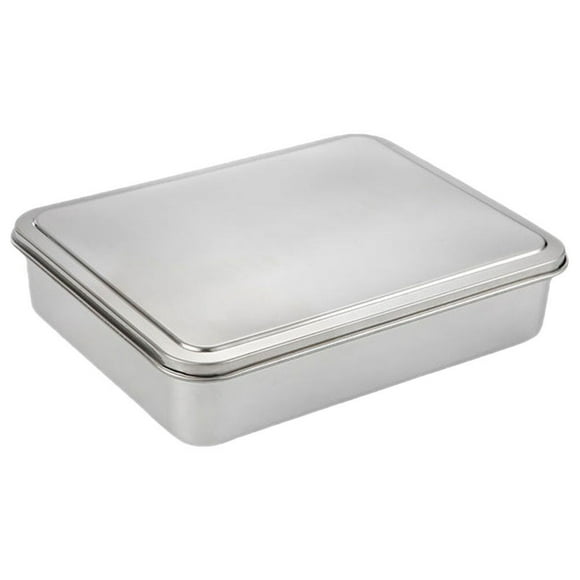 1 Set of Nonstick Bakeware Cake Pan with Lid Stainless Steel Baking Pan Cake Baking Box